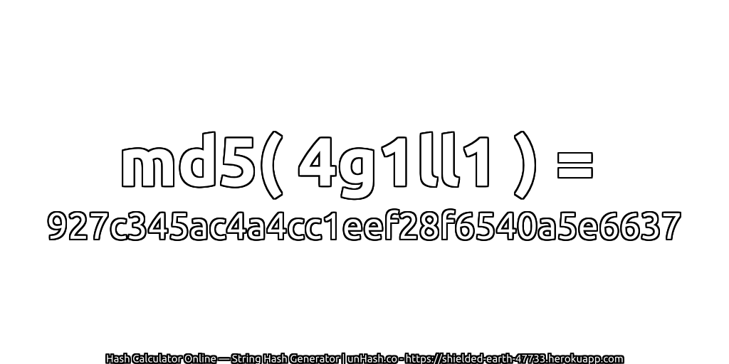 md5( 4g1ll1 ) = 927c345ac4a4cc1eef28f6540a5e6637 | unHash.co