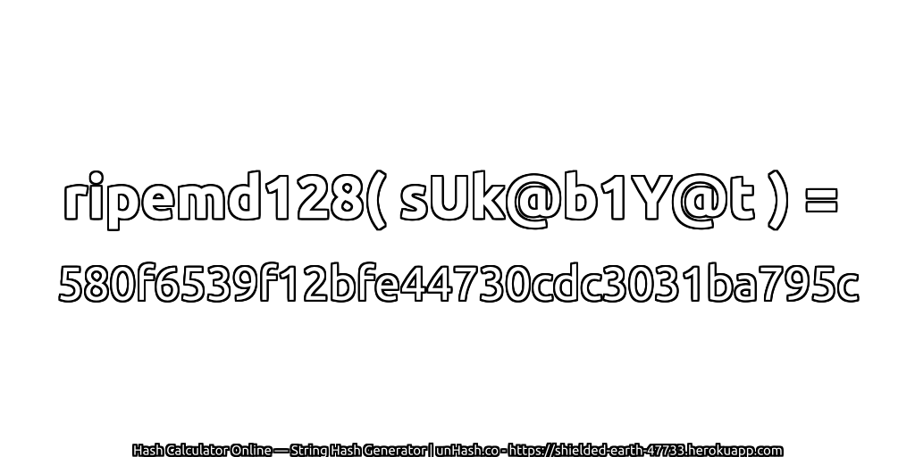 ripemd128( sUk@b1Y@t ) = 580f6539f12bfe44730cdc3031ba795c | unHash.co