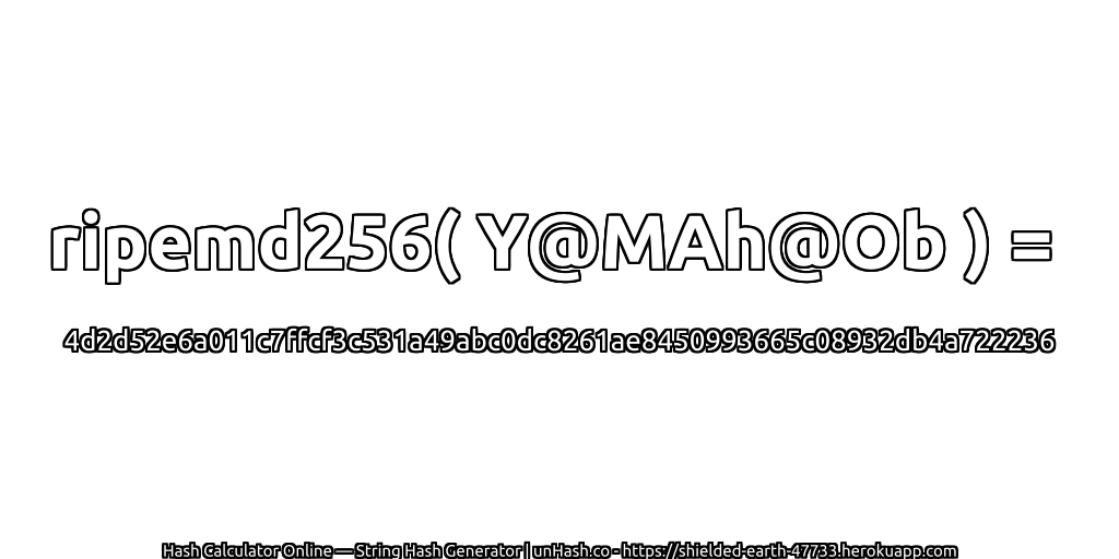 ripemd256( Y@MAh@Ob ) = 4d2d52e6a011c7ffcf3c531a49abc0dc8261ae8450993665c08932db4a722236 | unHash.co