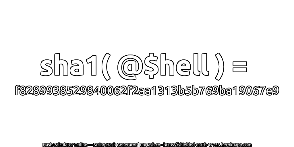 sha1( @$hell ) = f8289938529840062f2aa1313b5b769ba19067e9 | unHash.co