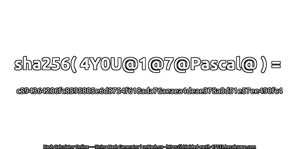 sha256( 4Y0U@1@7@Pascal@ ) = c594364206fc8595805e6d8754f618ada76aeaea4deae378a0d51e57ee490fc4 | unHash.co