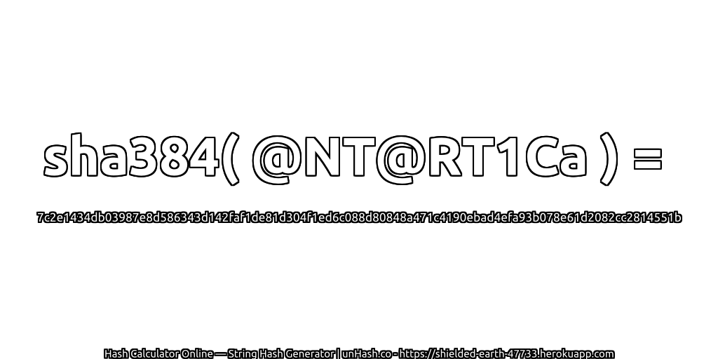 sha384( @NT@RT1Ca ) = 7c2e1434db03987e8d586343d142faf1de81d304f1ed6c088d80848a471c4190ebad4efa93b078e61d2082cc2814551b | unHash.co