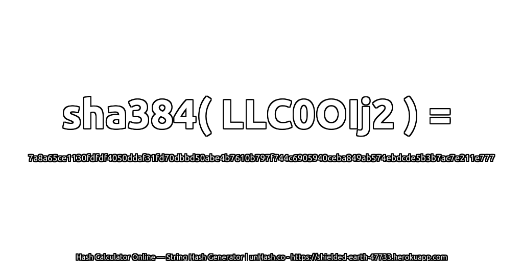 sha384( LLC0OIj2 ) = 7a8a65ce1130fdfdf4050ddaf31fd70dbbd50abe4b7610b797f744c6905940ceba849ab574ebdcde5b3b7ac7e211e777 | unHash.co