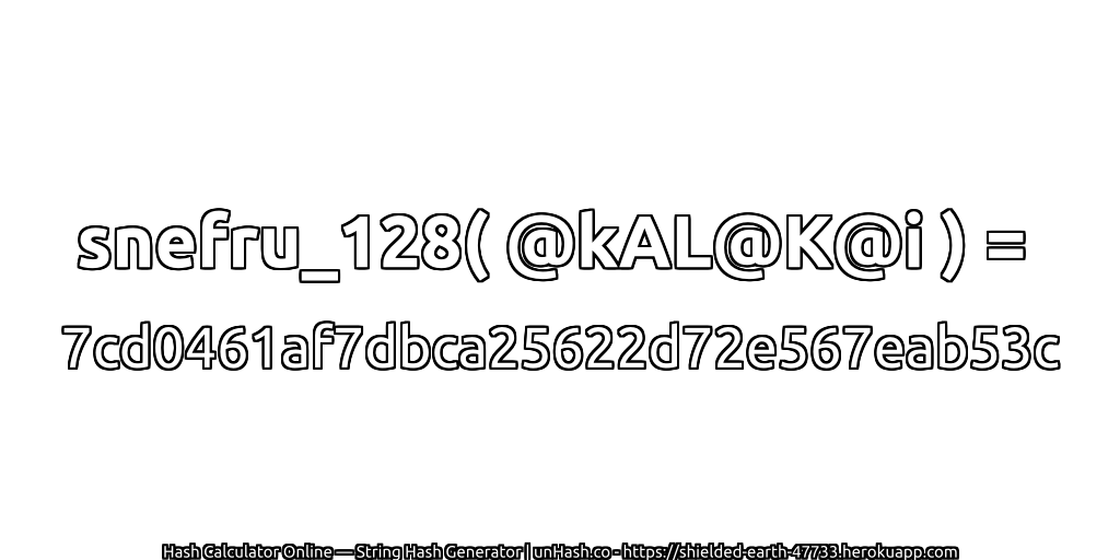 snefru_128( @kAL@K@i ) = 7cd0461af7dbca25622d72e567eab53c | unHash.co
