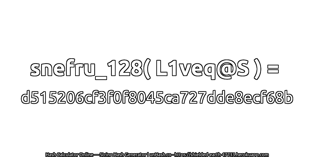 snefru_128( L1veq@S ) = d515206cf3f0f8045ca727dde8ecf68b | unHash.co