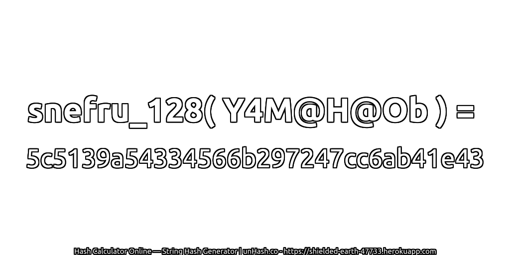 snefru_128( Y4M@H@Ob ) = 5c5139a54334566b297247cc6ab41e43 | unHash.co