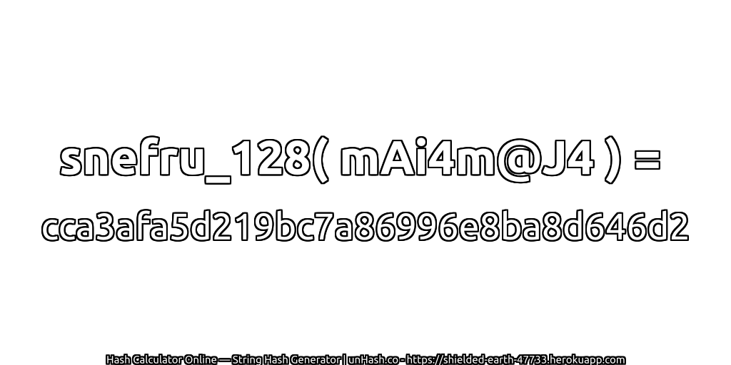 snefru_128( mAi4m@J4 ) = cca3afa5d219bc7a86996e8ba8d646d2 | unHash.co