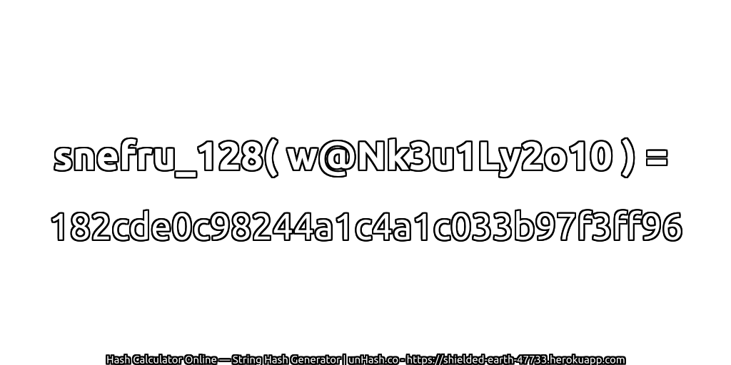 snefru_128( w@Nk3u1Ly2o10 ) = 182cde0c98244a1c4a1c033b97f3ff96 | unHash.co